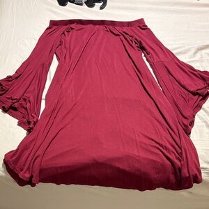 Sweet Pea Strapless Burgundy Dress